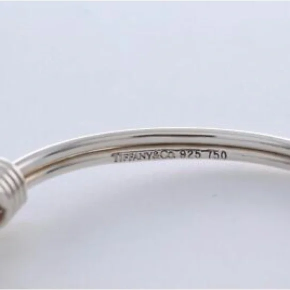 Tiffany & Co. Silver Hook and Coil Bracelet - Sterling silver and 18k gold